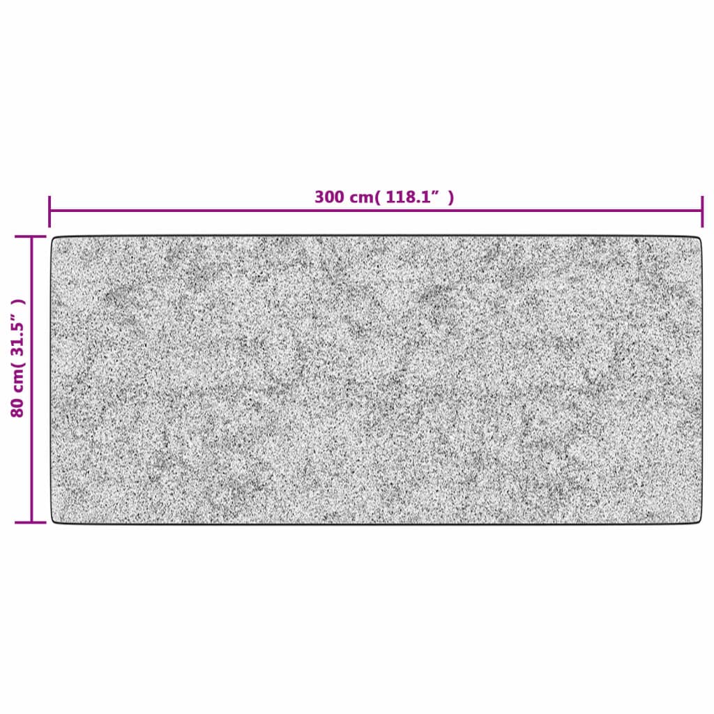 Perivi tepih 80 x 300 cm crno-bijeli