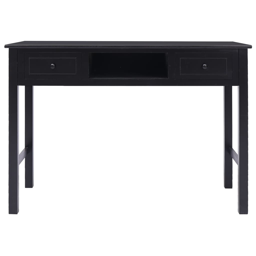 Radni stol crni 108 x 45 x 76 cm od masivnog drva paulovnije