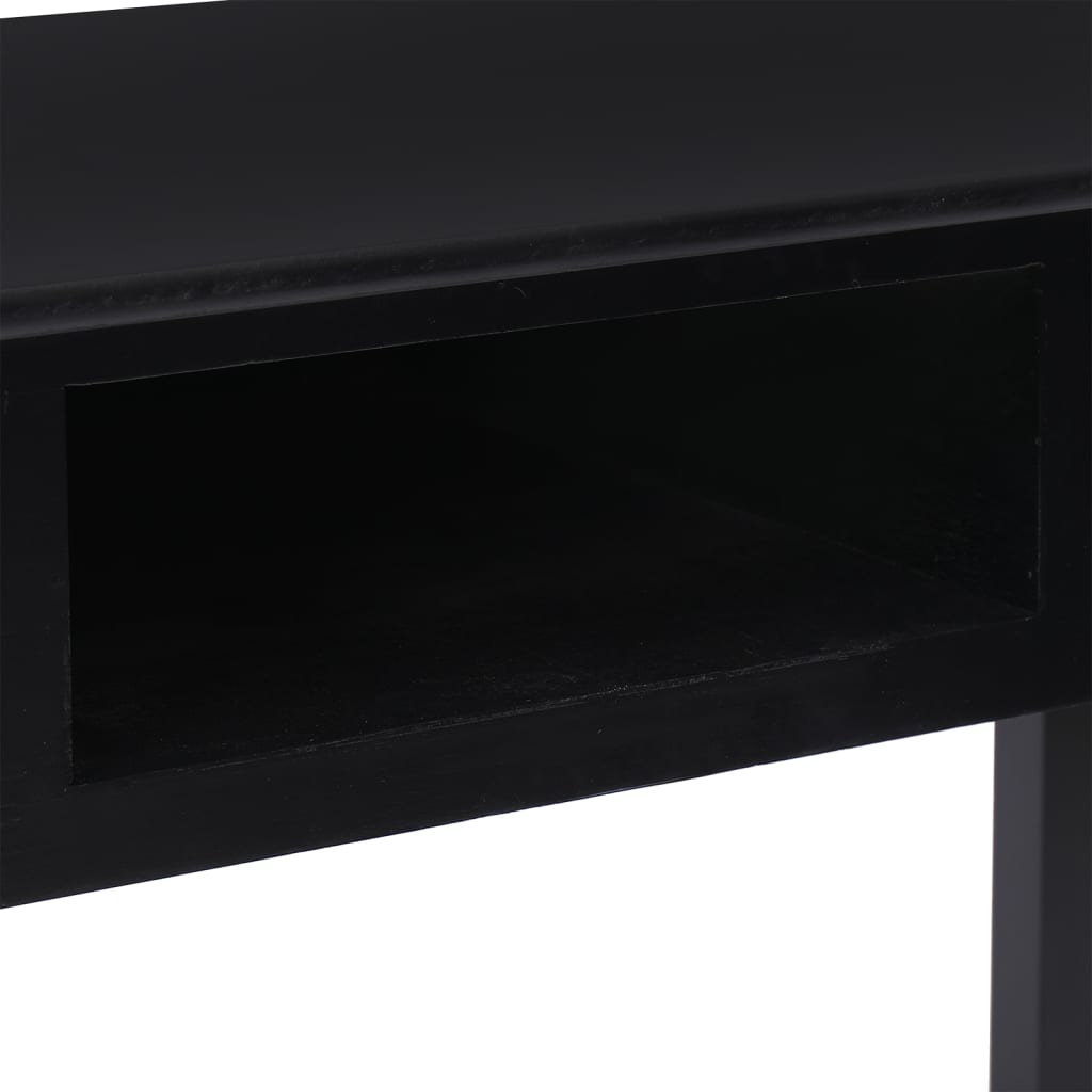 Radni stol crni 108 x 45 x 76 cm od masivnog drva paulovnije