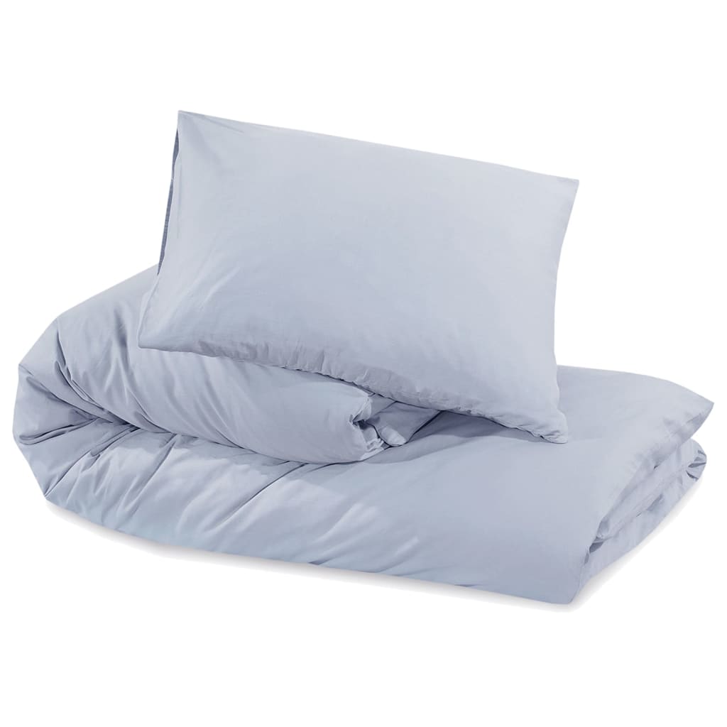Set posteljine za poplun sivi 135x200 cm lagana mikrovlakna