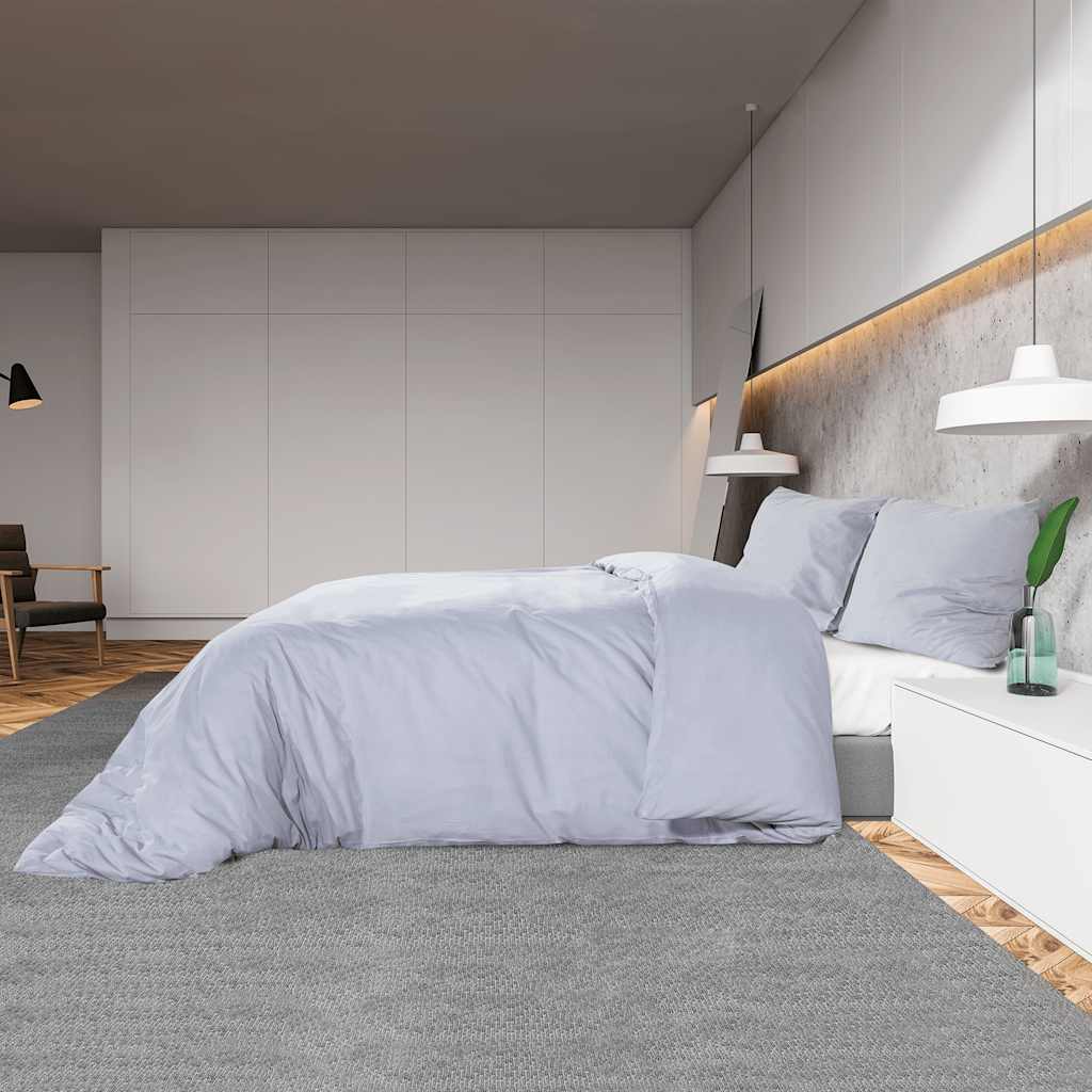 Set posteljine za poplun sivi 200x220 cm lagana mikrovlakna