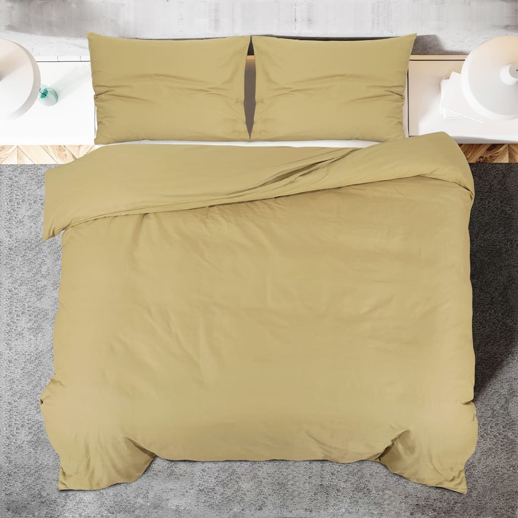 Set posteljine za poplun smeđesivi 220x240cm lagana mikrovlakna