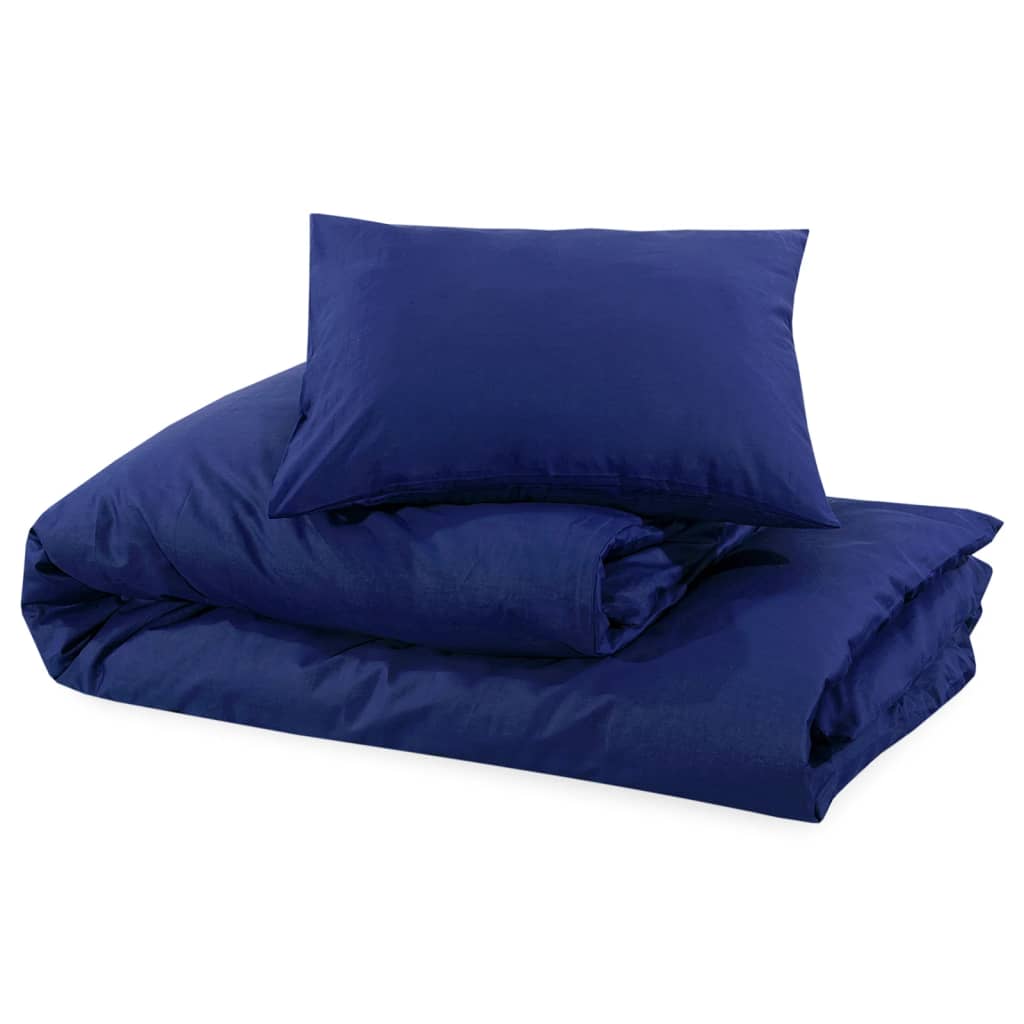 Set posteljine za poplun modri 260x240 cm lagana mikrovlakna