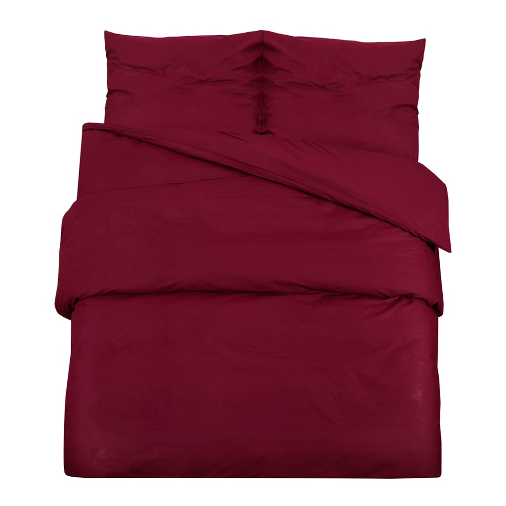 Set posteljine za poplun bordo 155x220 cm lagana mikrovlakna