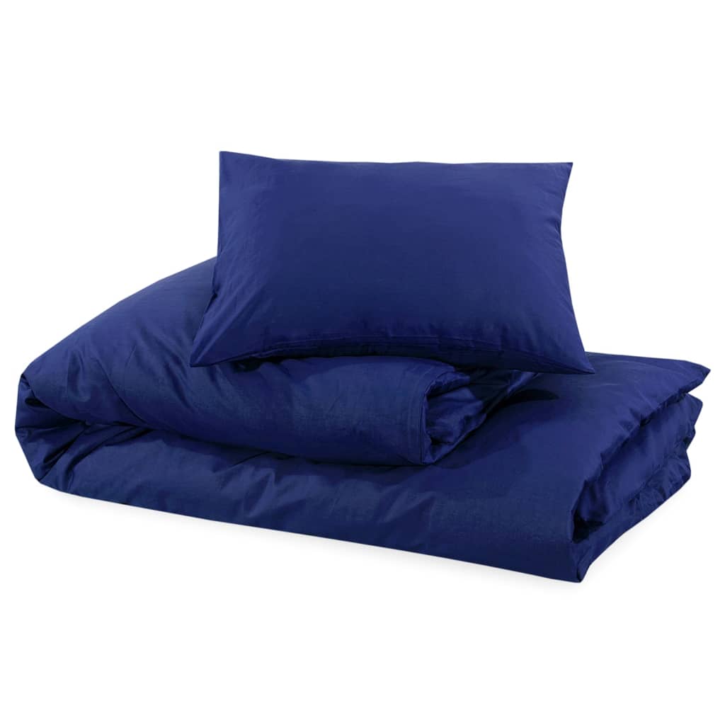 Set posteljine za poplun modri 220x240 cm pamučni