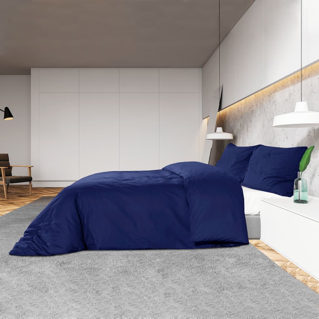 Set posteljine za poplun modri 260x240 cm pamučni