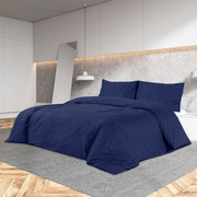 Set posteljine za poplun modri 260x240 cm pamučni