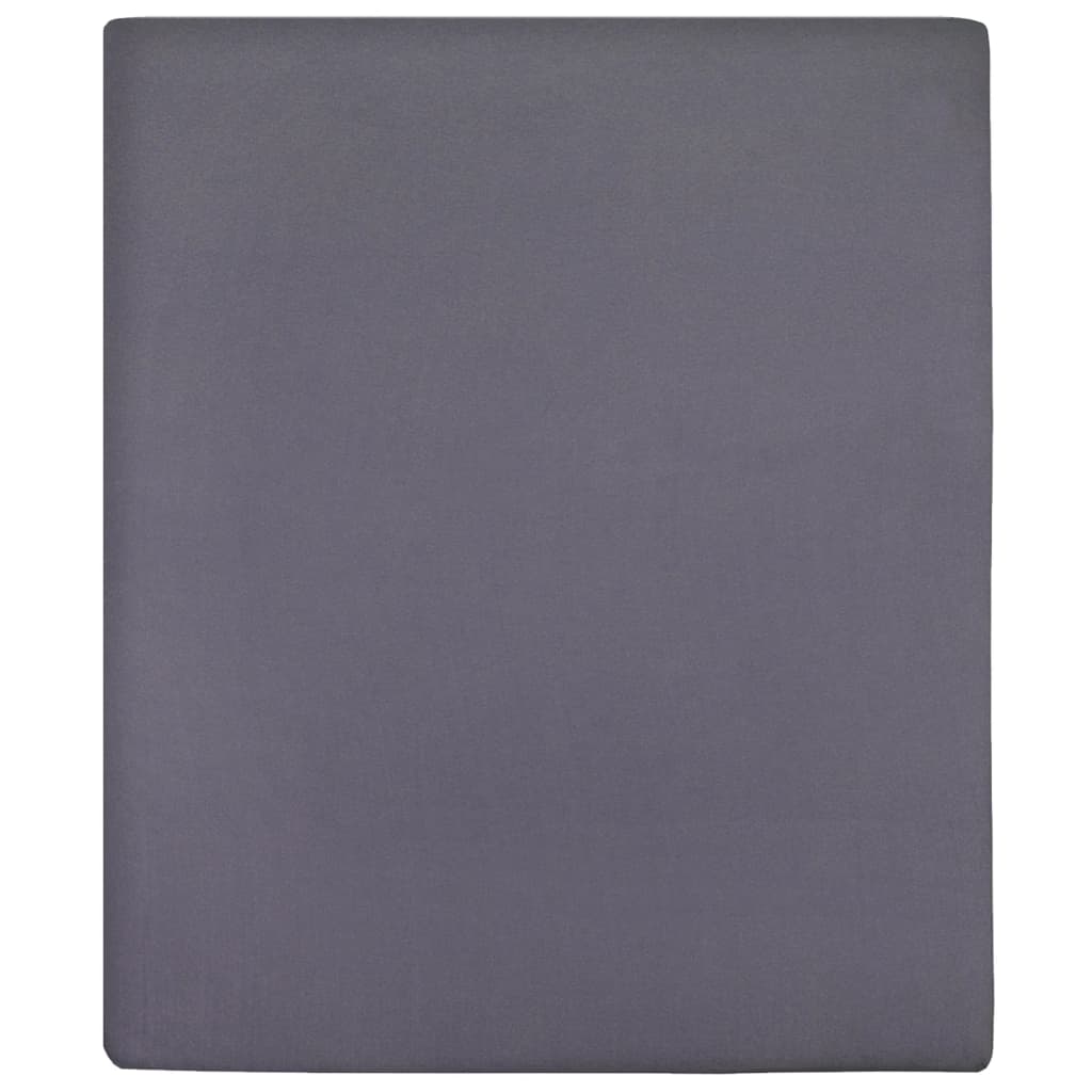 Plahte s gumicom od žerseja 2 kom antracit 140 x 200 cm pamučne