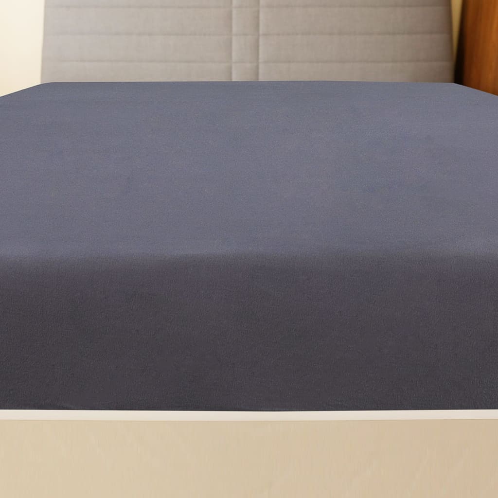 Plahte s gumicom od žerseja 2 kom antracit 140 x 200 cm pamučne