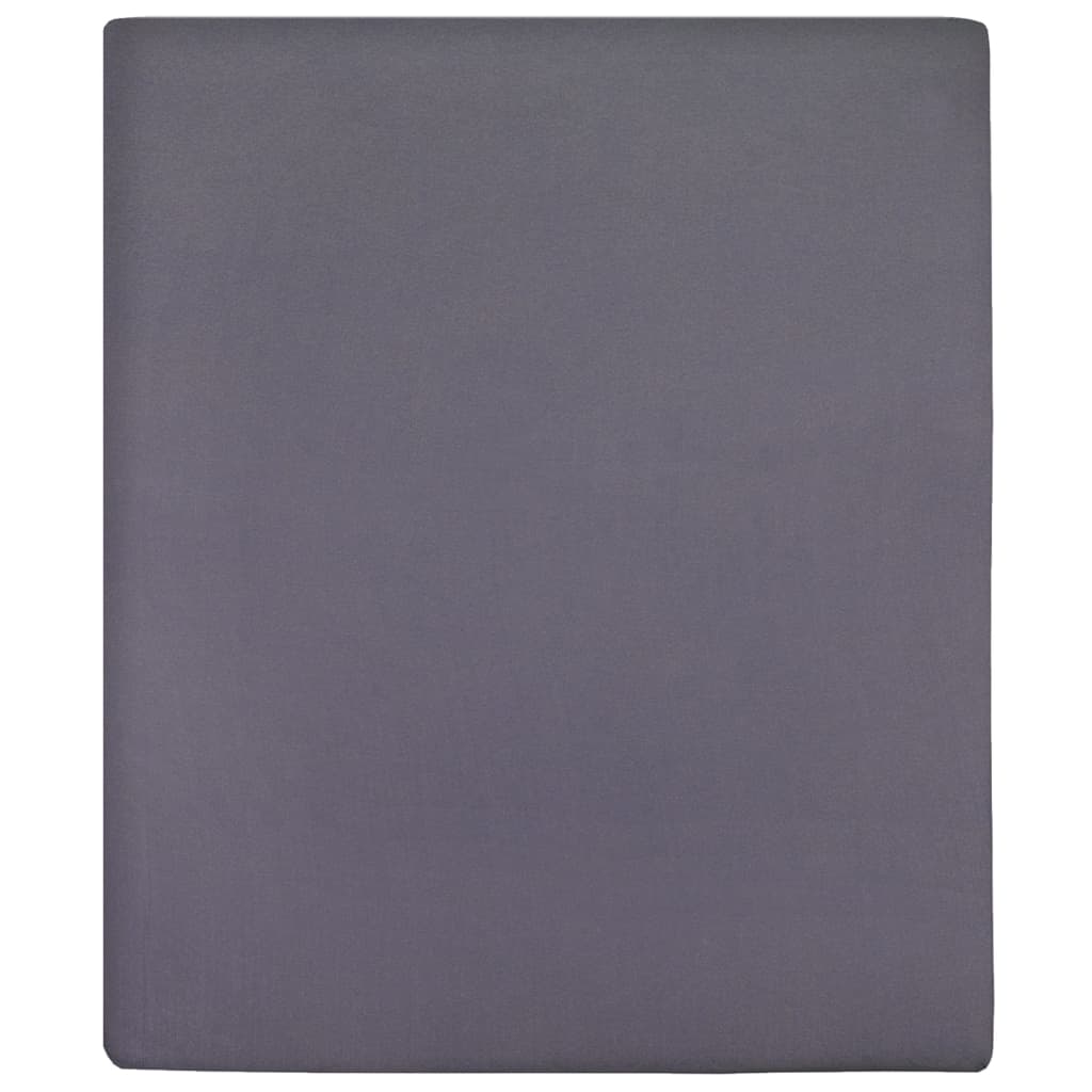 Plahta s gumicom od žerseja antracit 180x200 cm pamučna