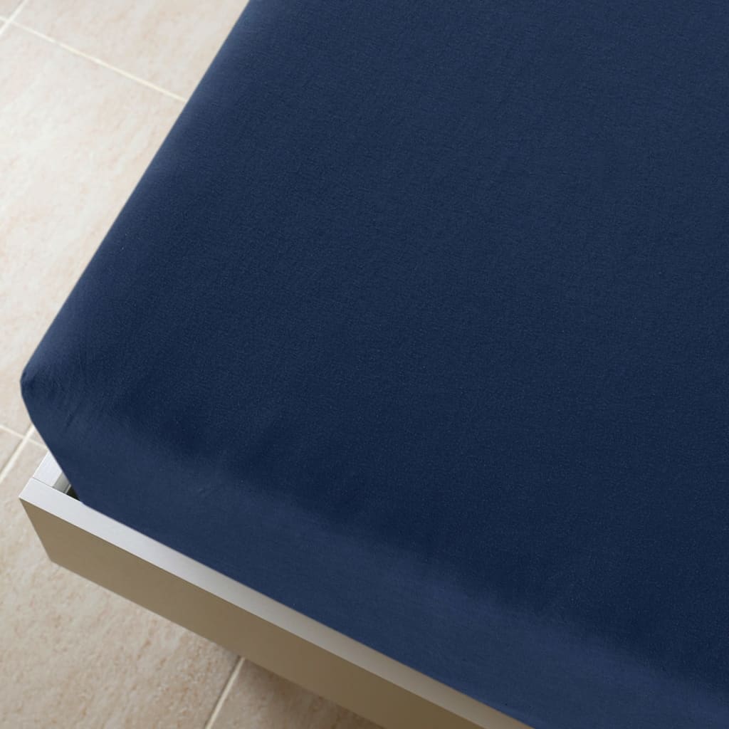 Plahte s gumicom od žerseja 2 kom modre 140x200 cm pamučne