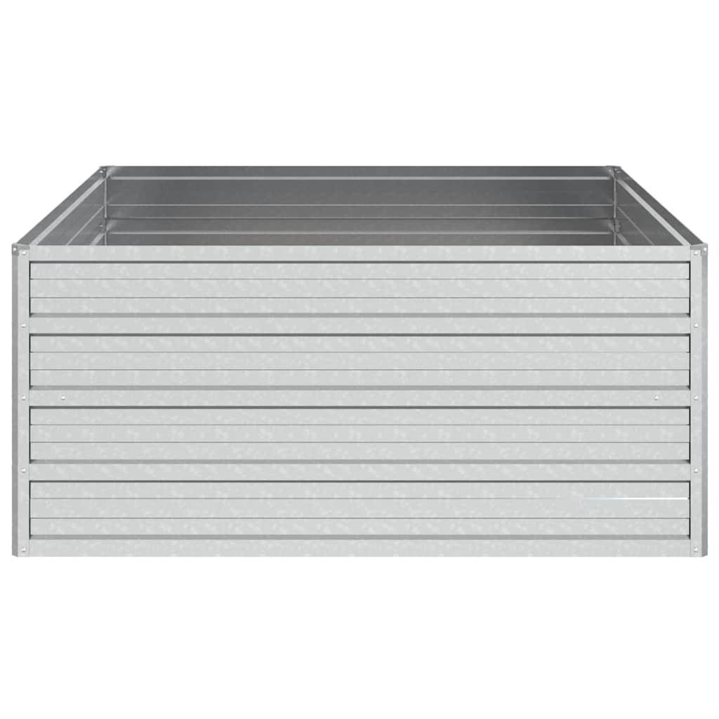 Povišena vrtna gredica 100x100x45 cm pocinčani čelik srebrna