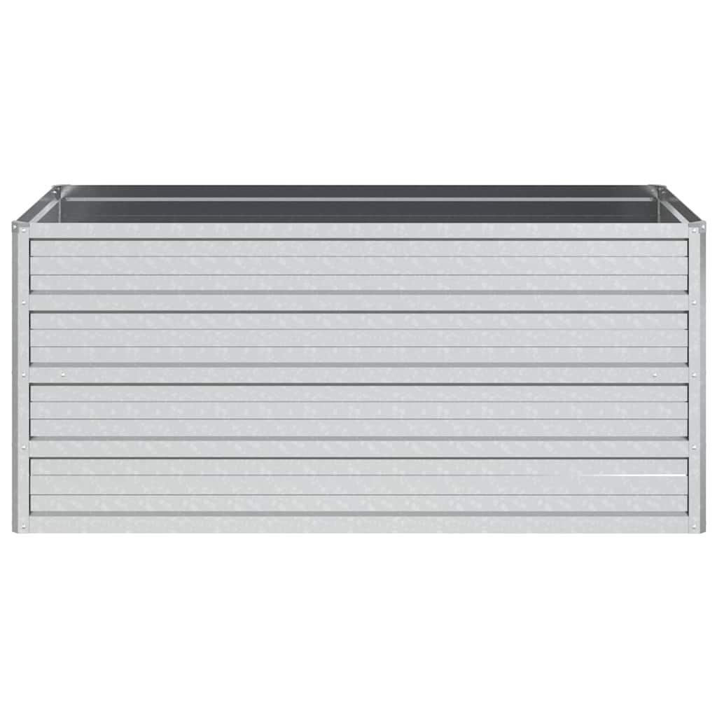 Povišena vrtna gredica 100 x 40 x 45 cm pocinčani čelik srebrna