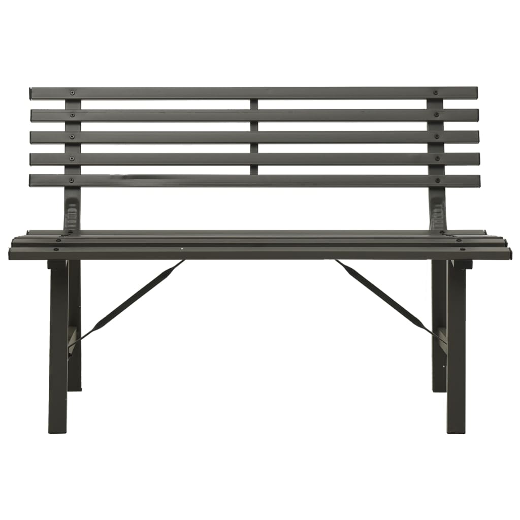 Vrtna klupa 110 cm čelična crna