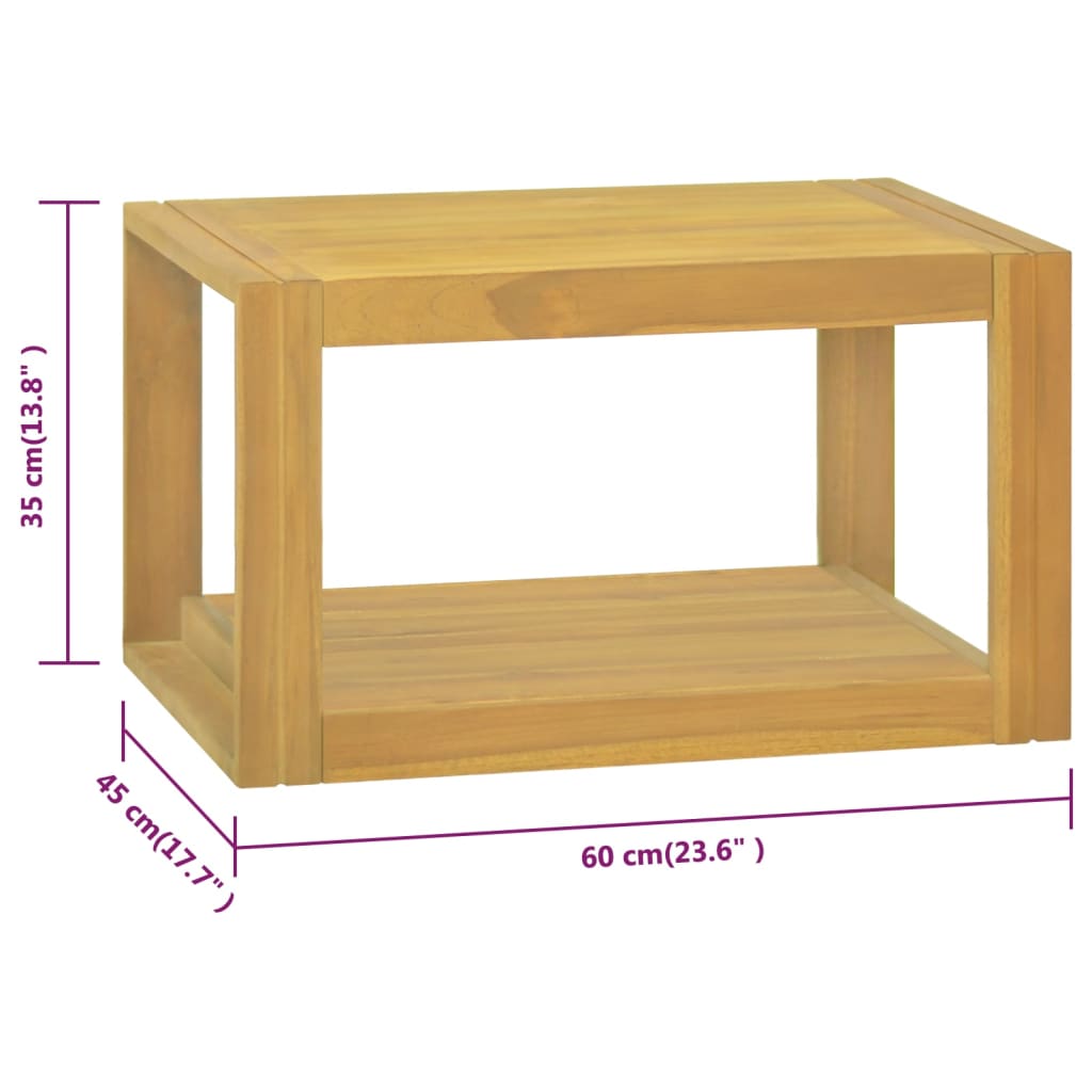Zidni kupaonski ormarić 60 x 45 x 35 cm od masivne tikovine