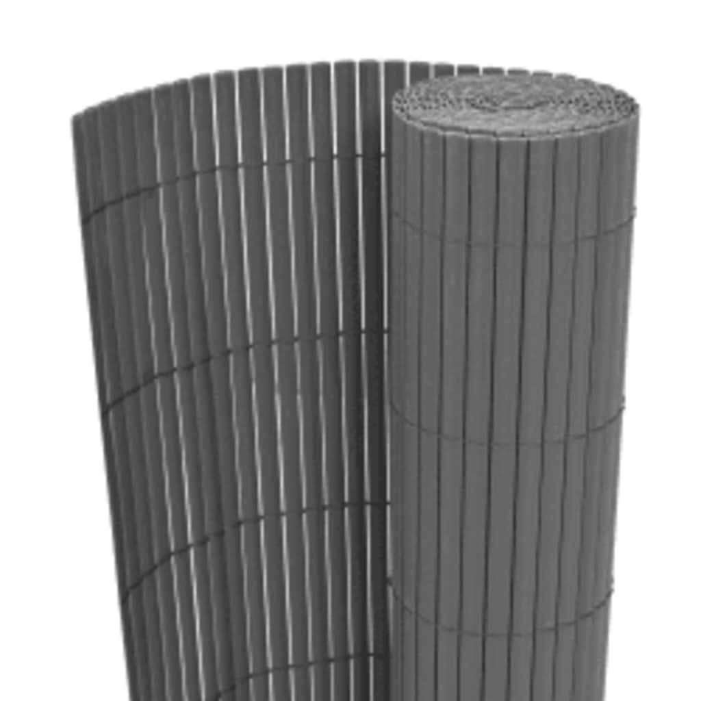 Dvostrana vrtna ograda 110 x 300 cm siva