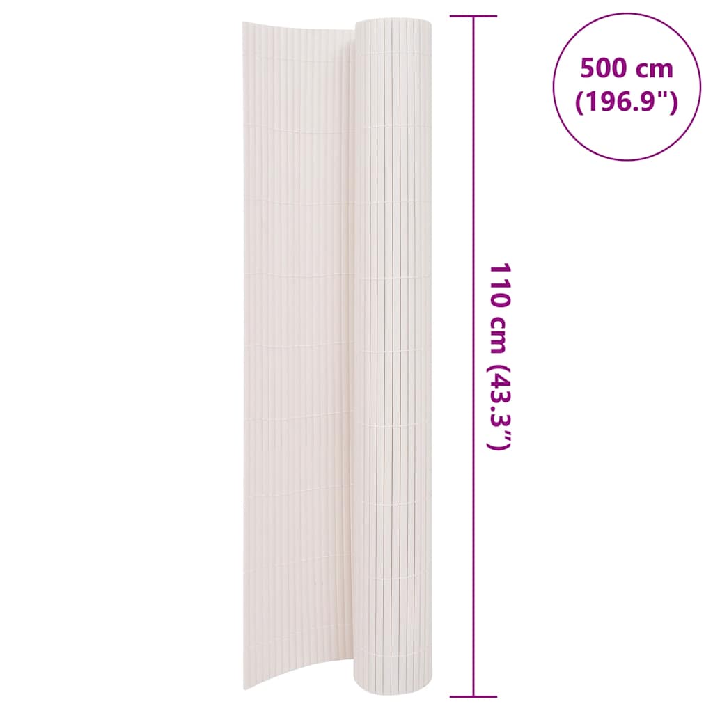 Dvostrana vrtna ograda 110 x 500 cm bijela