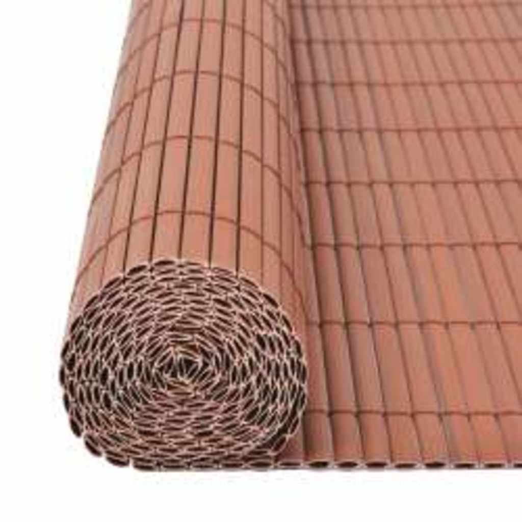 Dvostrana vrtna ograda 110 x 500 cm smeđa
