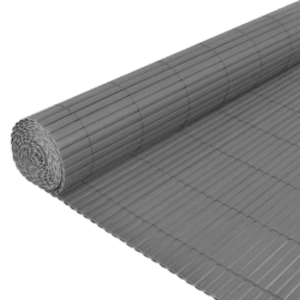 Dvostrana vrtna ograda 110 x 500 cm siva