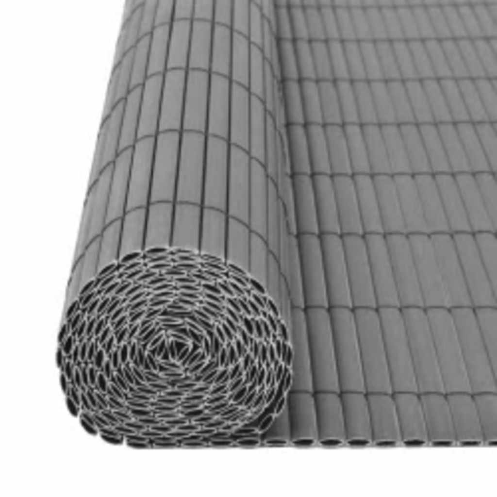 Dvostrana vrtna ograda 110 x 500 cm siva