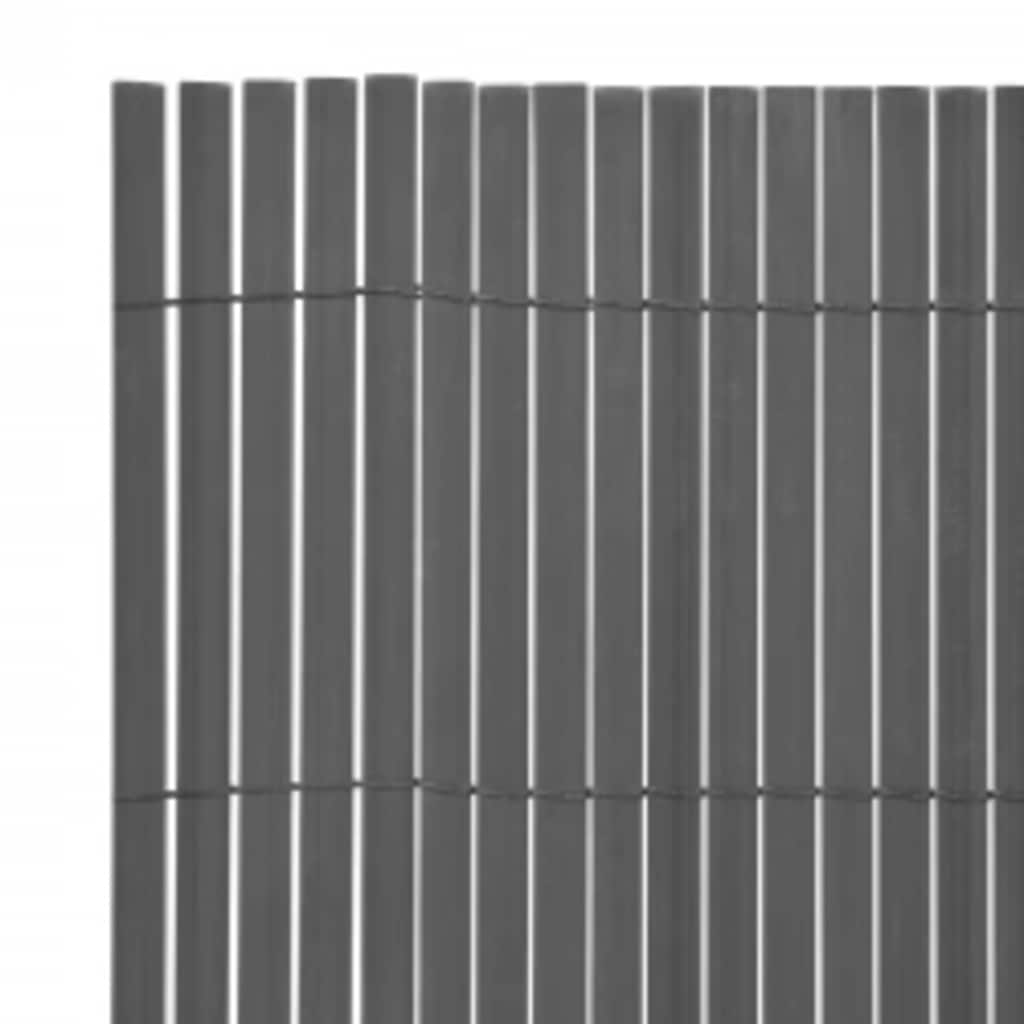 Dvostrana vrtna ograda 110 x 500 cm siva