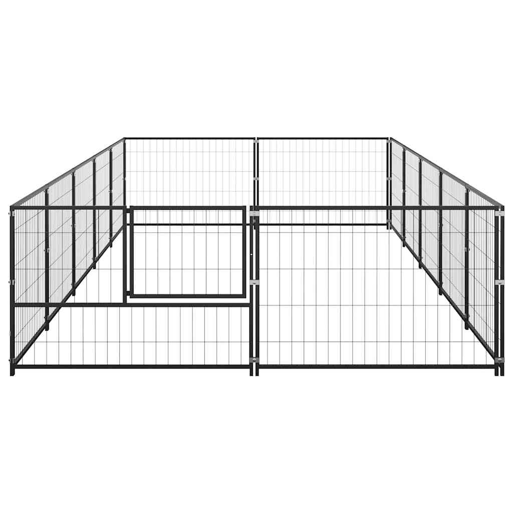 Kavez za pse crni 10 m² čelični