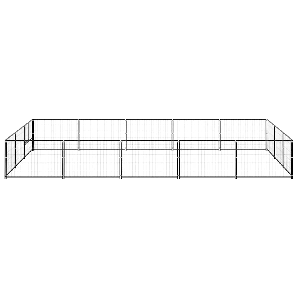 Kavez za pse crni 15 m² čelični