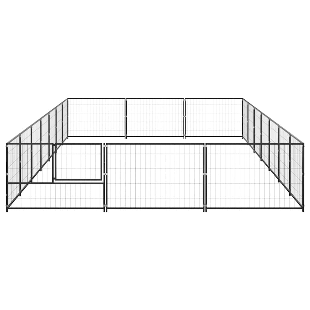 Kavez za pse crni 21 m² čelični