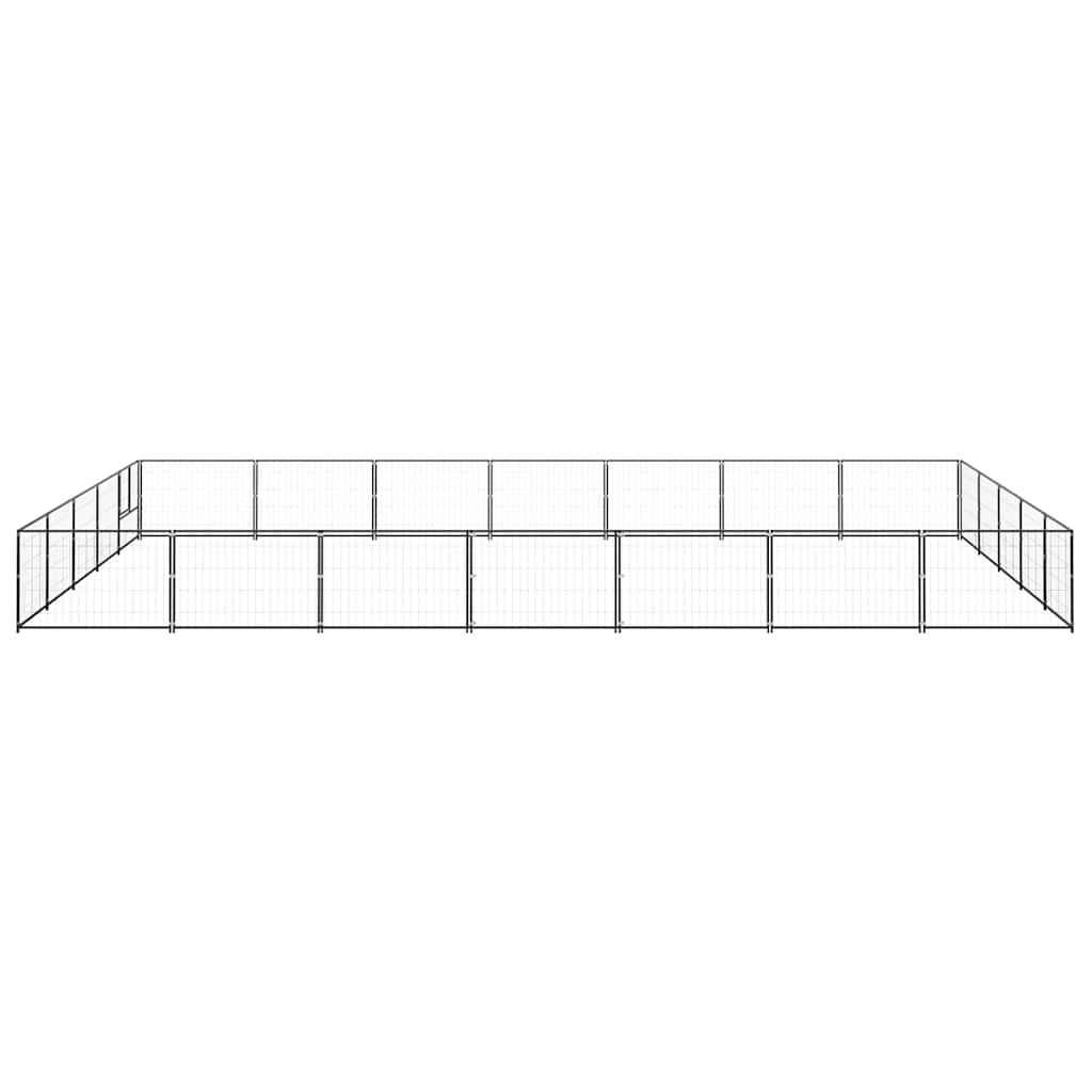 Kavez za pse crni 35 m² čelični