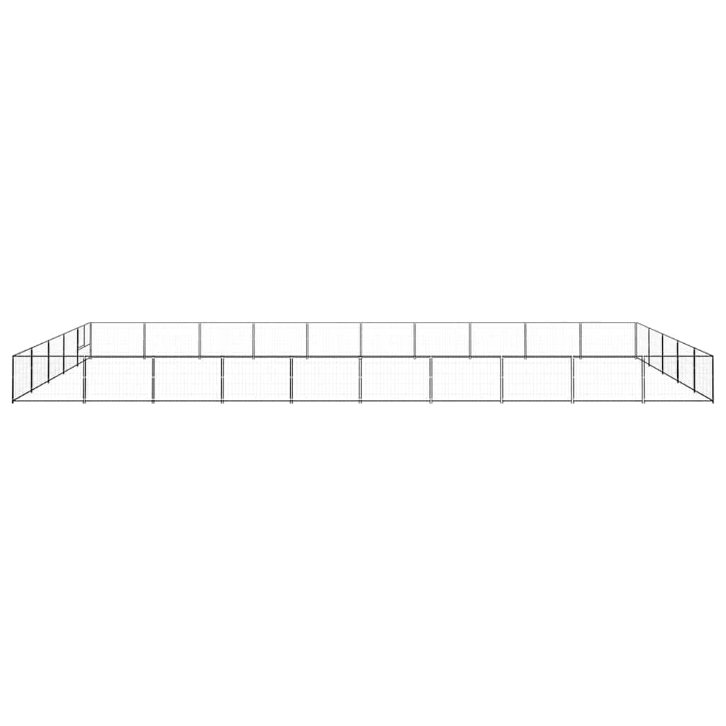 Kavez za pse crni 50 m² čelični