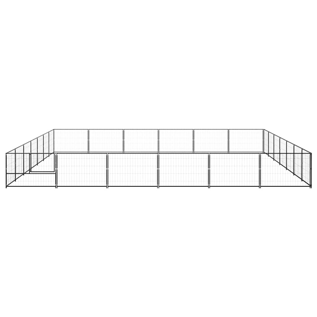 Kavez za pse crni 42 m² čelični