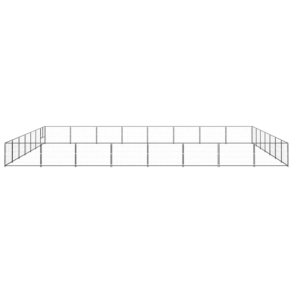 Kavez za pse crni 56 m² čelični