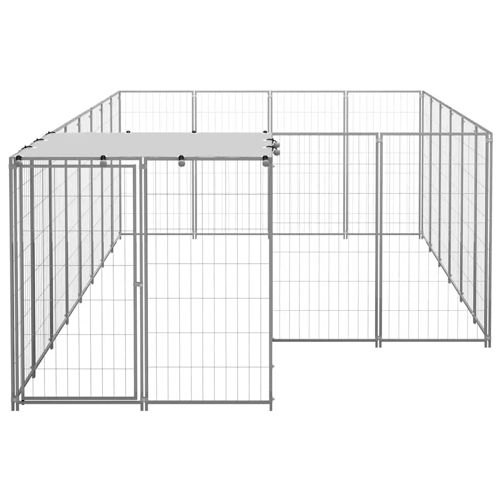 Kavez za pse srebrni 8,47 m² čelični