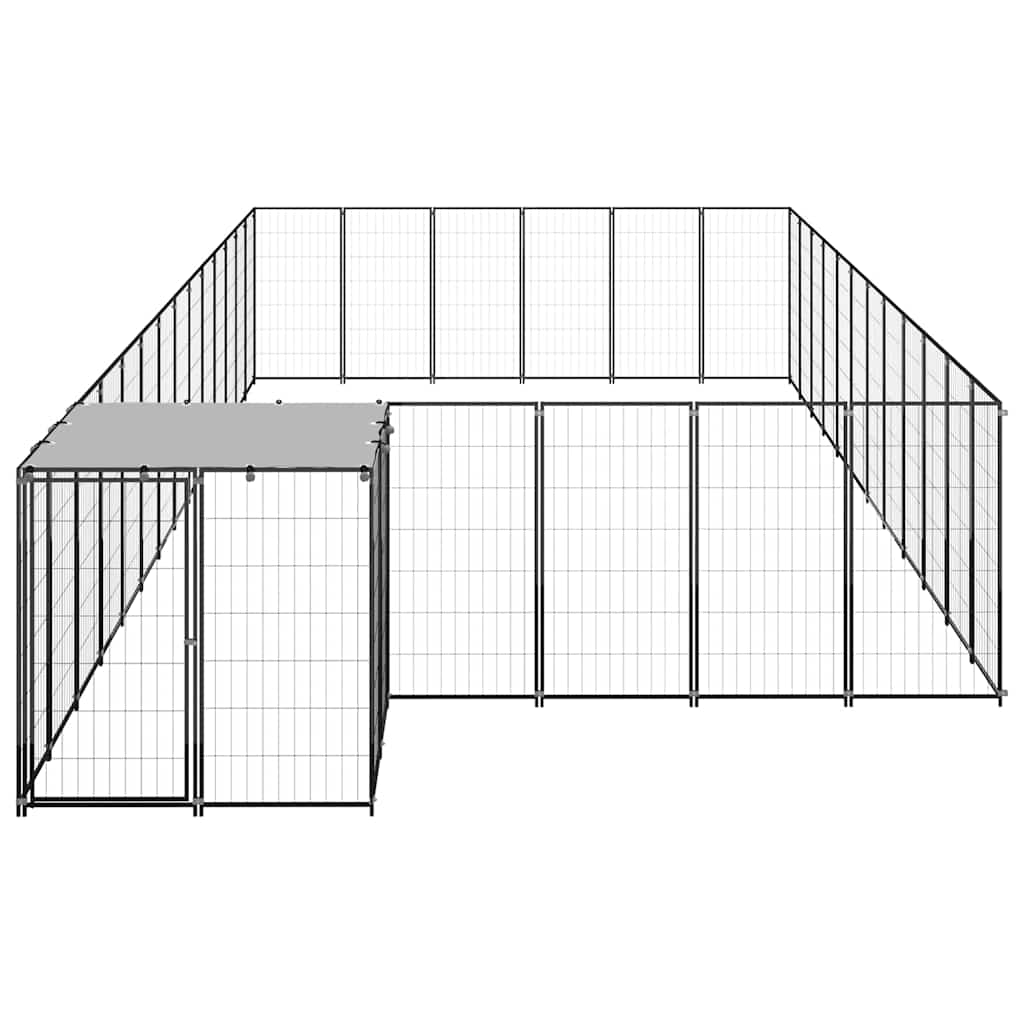 Kavez za pse crni 22,99 m² čelični