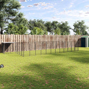 Kavez za pse crni 26,62 m² čelični
