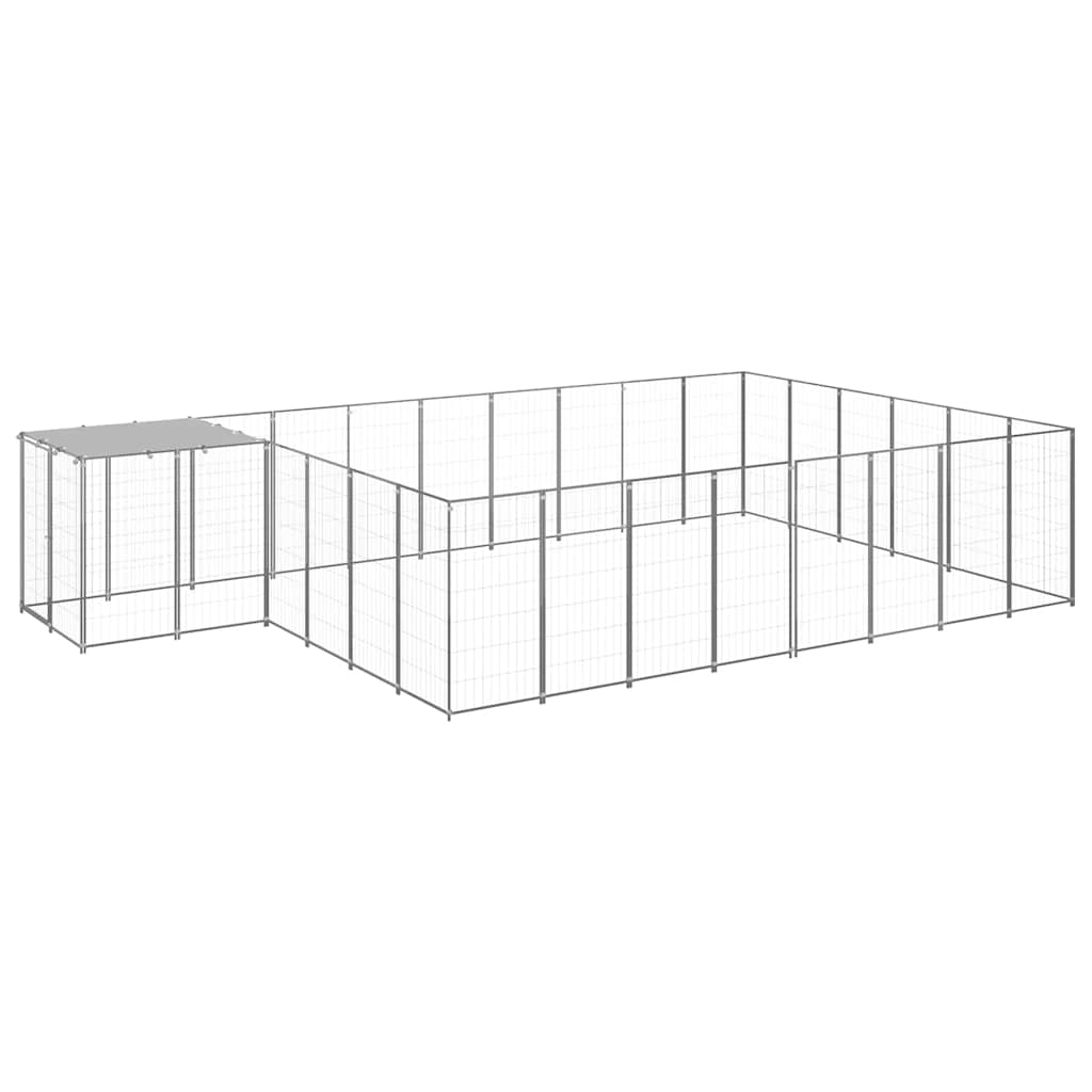 Kavez za pse srebrni 15,73 m² čelični