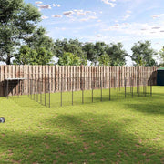 Kavez za pse crni 30,25 m² čelični