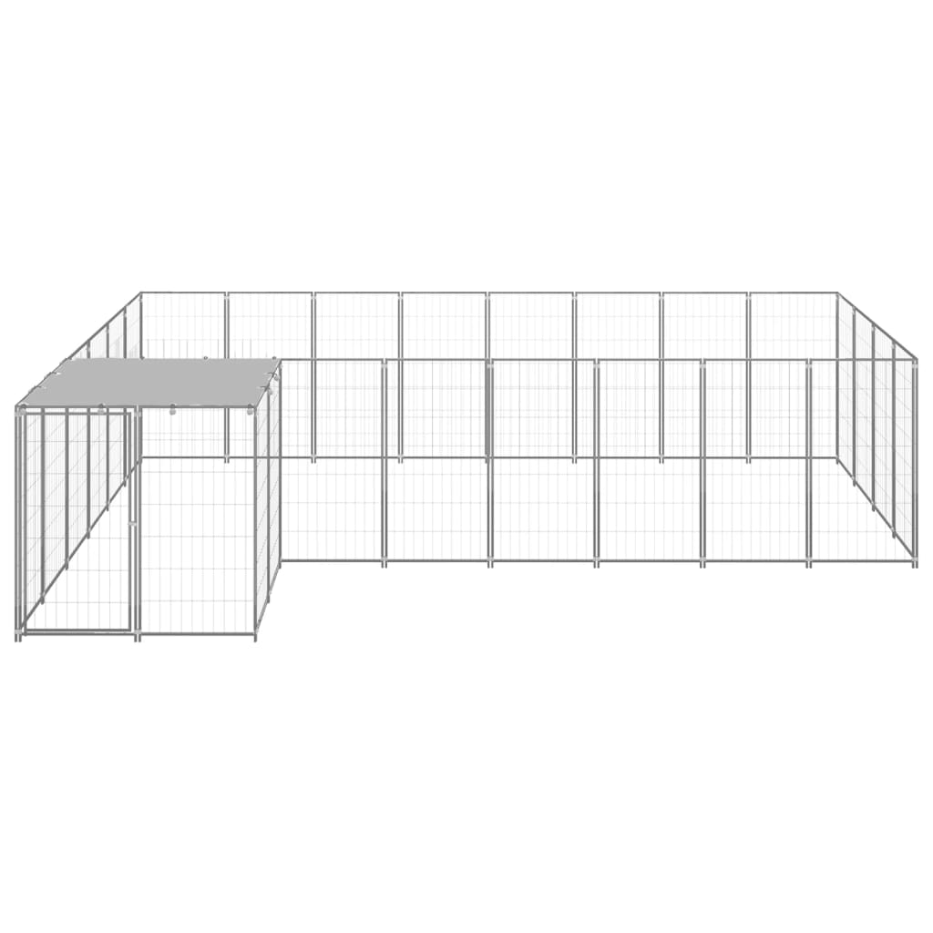 Kavez za pse srebrni 10,89 m² čelični