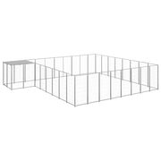 Kavez za pse srebrni 20,57 m² čelični