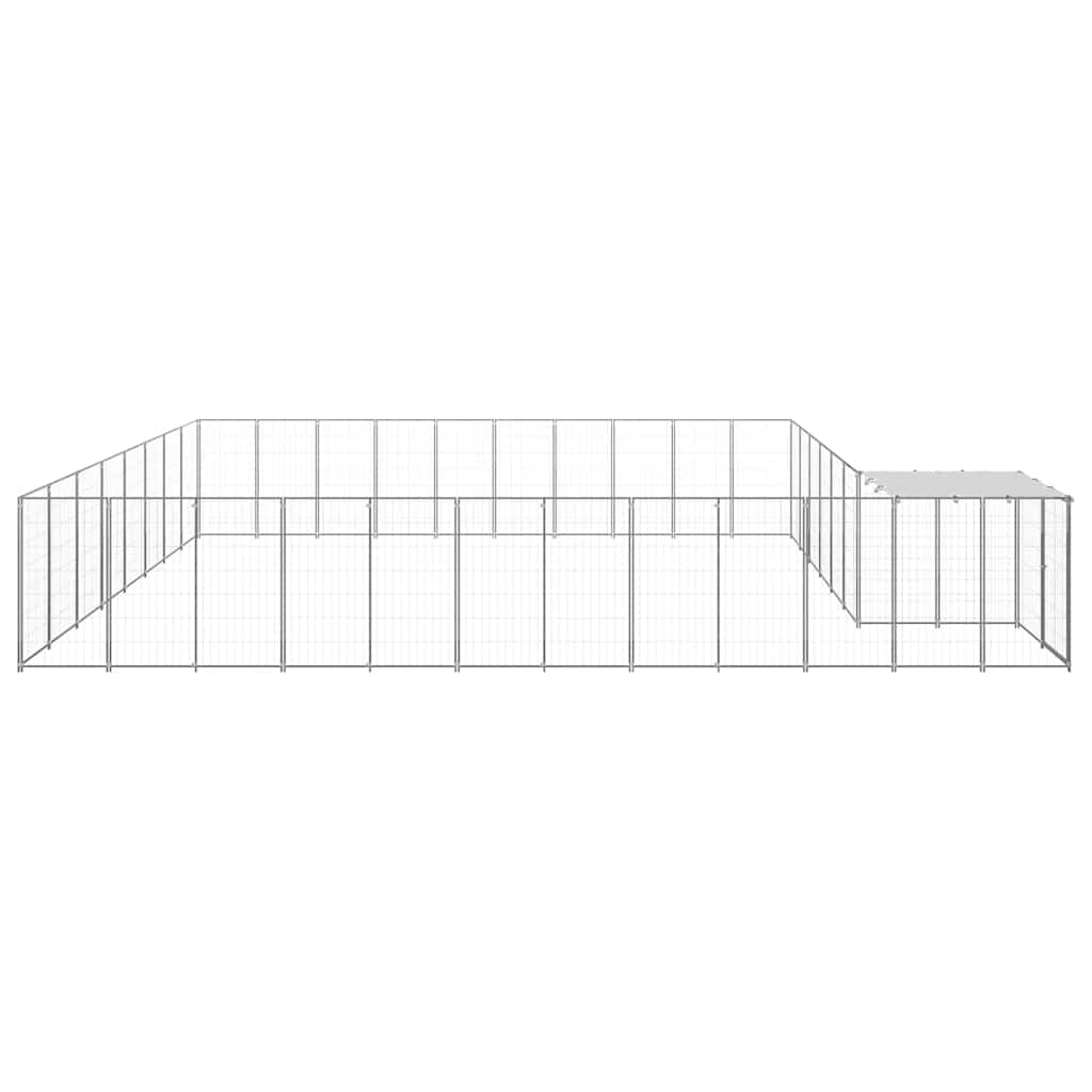 Kavez za pse srebrni 25,41 m² čelični