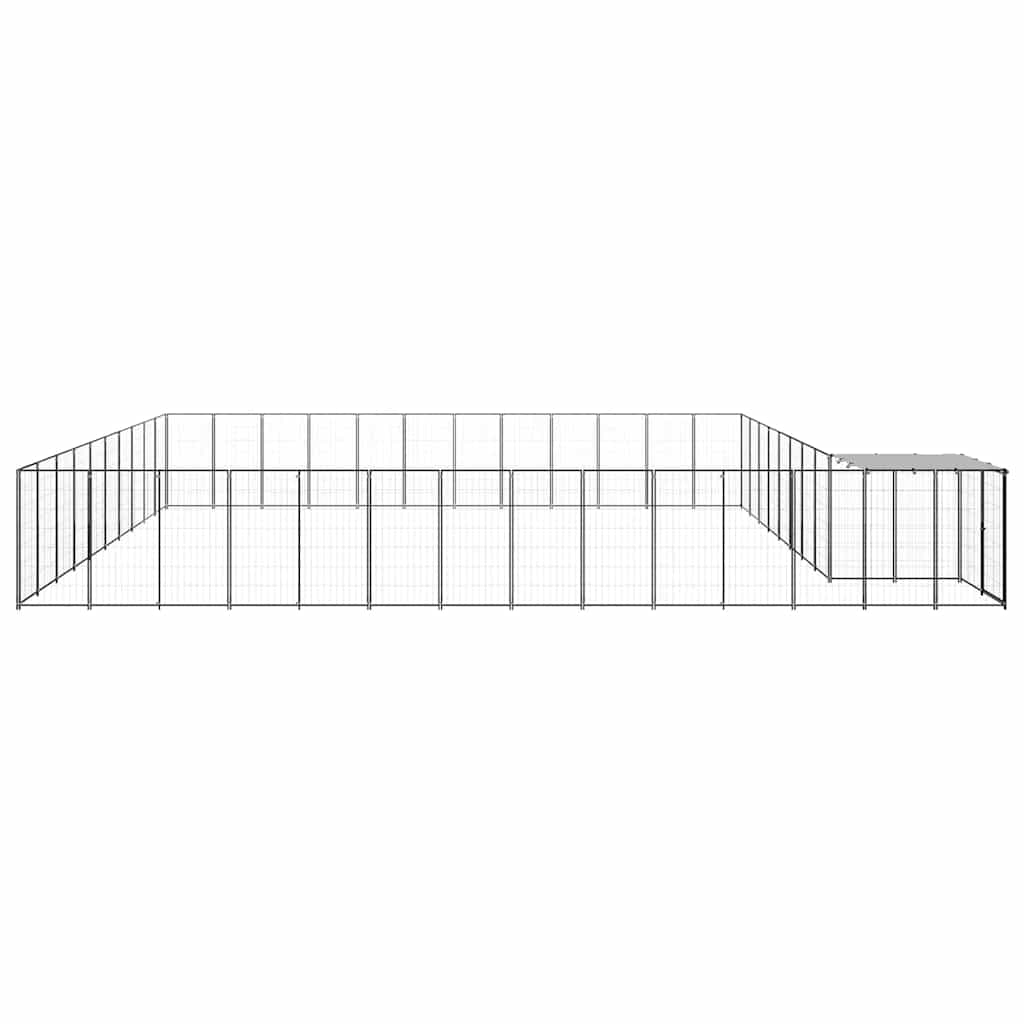 Kavez za pse crni 37,51 m² čelični