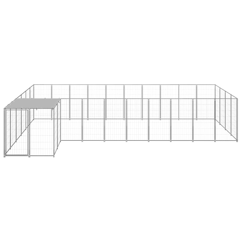 Kavez za pse srebrni 13,31 m² čelični