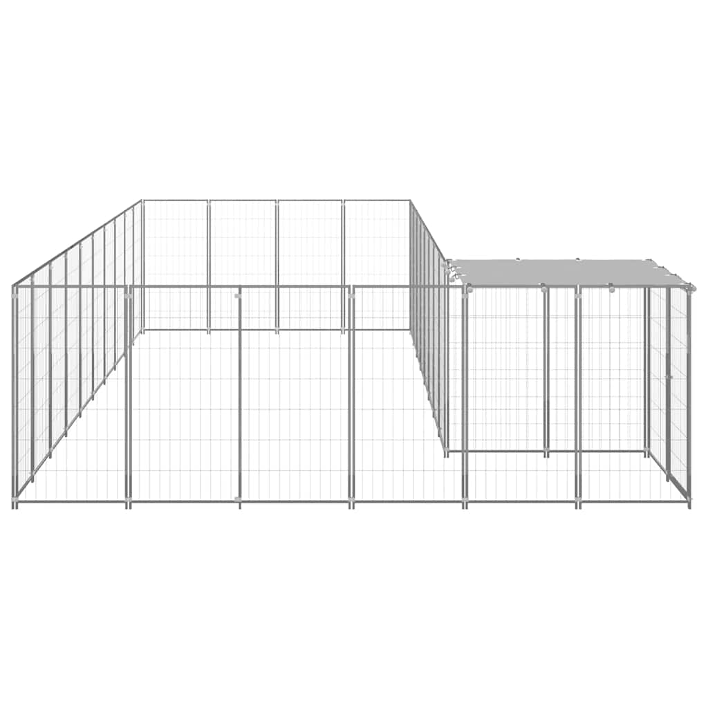 Kavez za pse srebrni 13,31 m² čelični