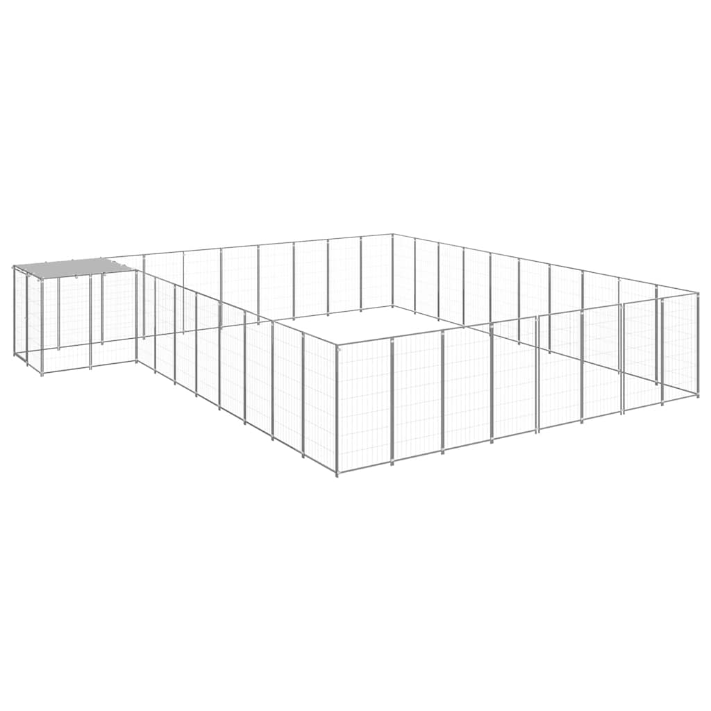 Kavez za pse srebrni 25,41 m² čelični