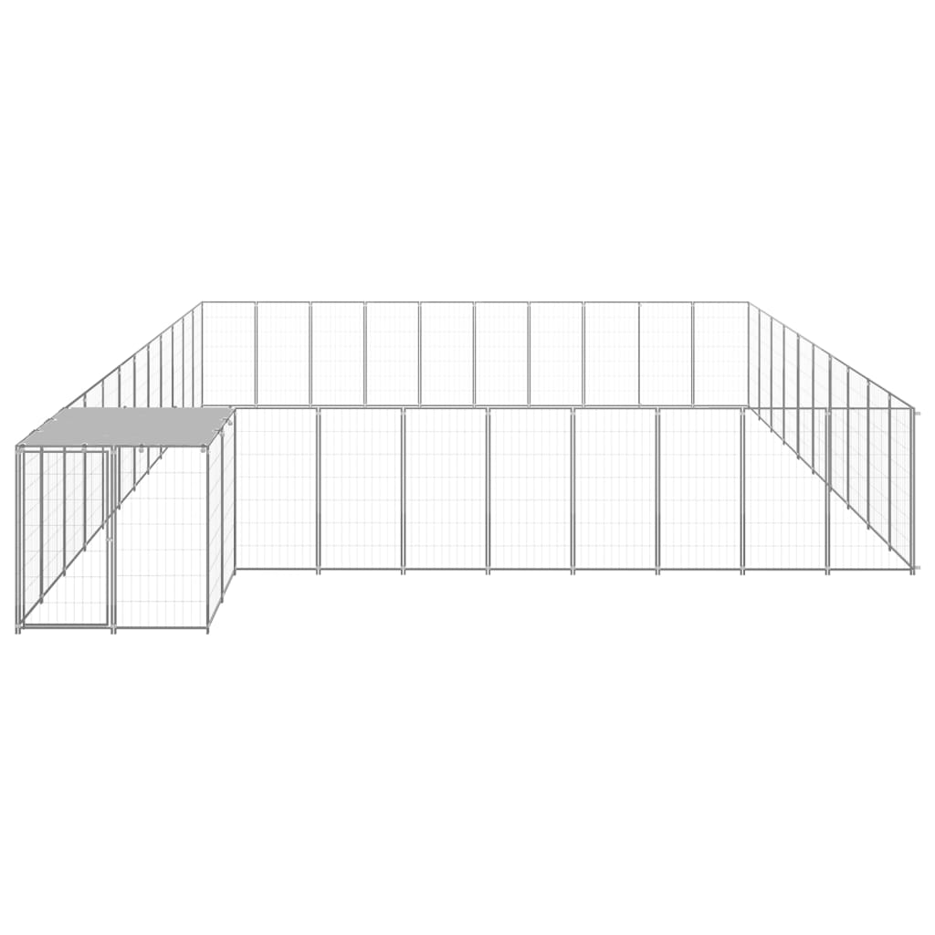 Kavez za pse srebrni 31,46 m² čelični