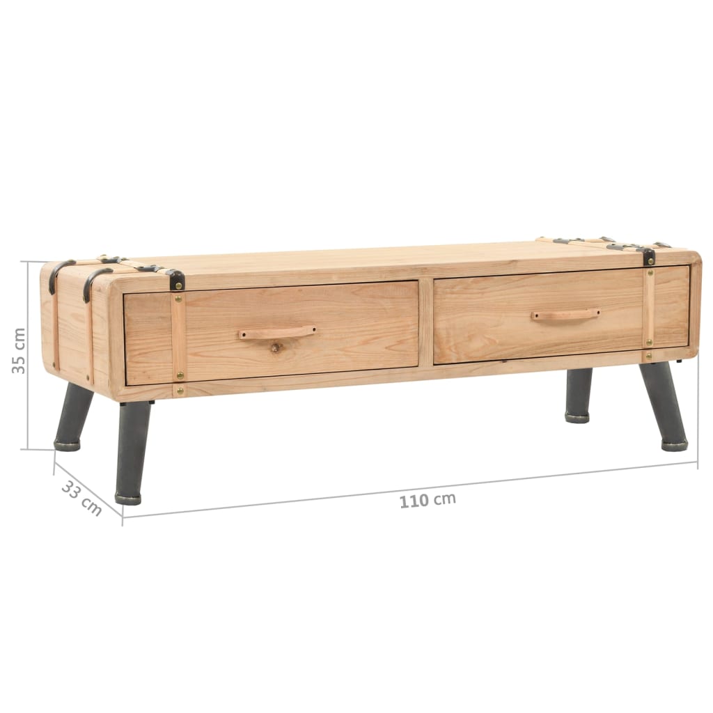 TV ormarić 110 x 33 x 35 cm od masivne jelovine