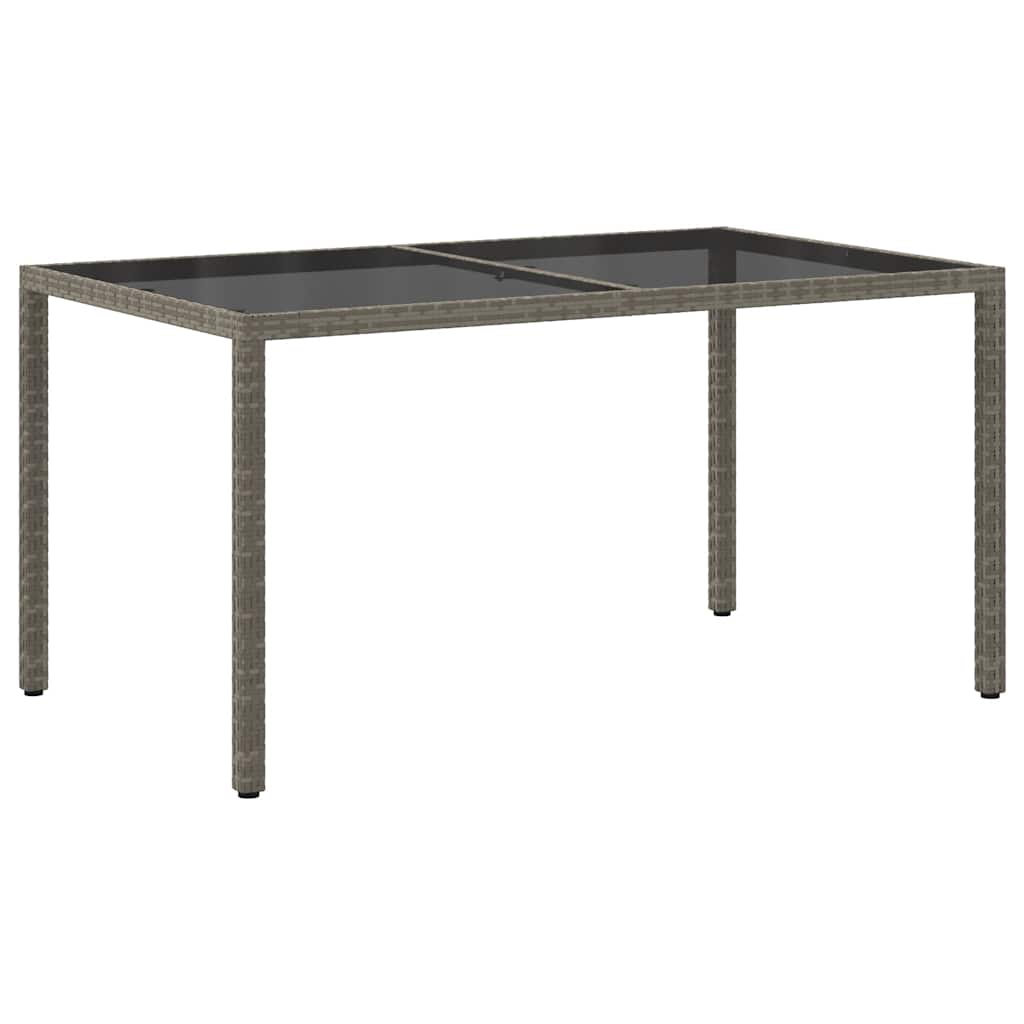 Vrtni stol 150x90x75 cm od kaljenog stakla i poliratana sivi