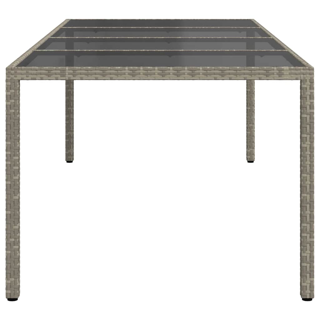 Vrtni stol sivi 250x100x75 cm od kaljenog stakla i poliratana