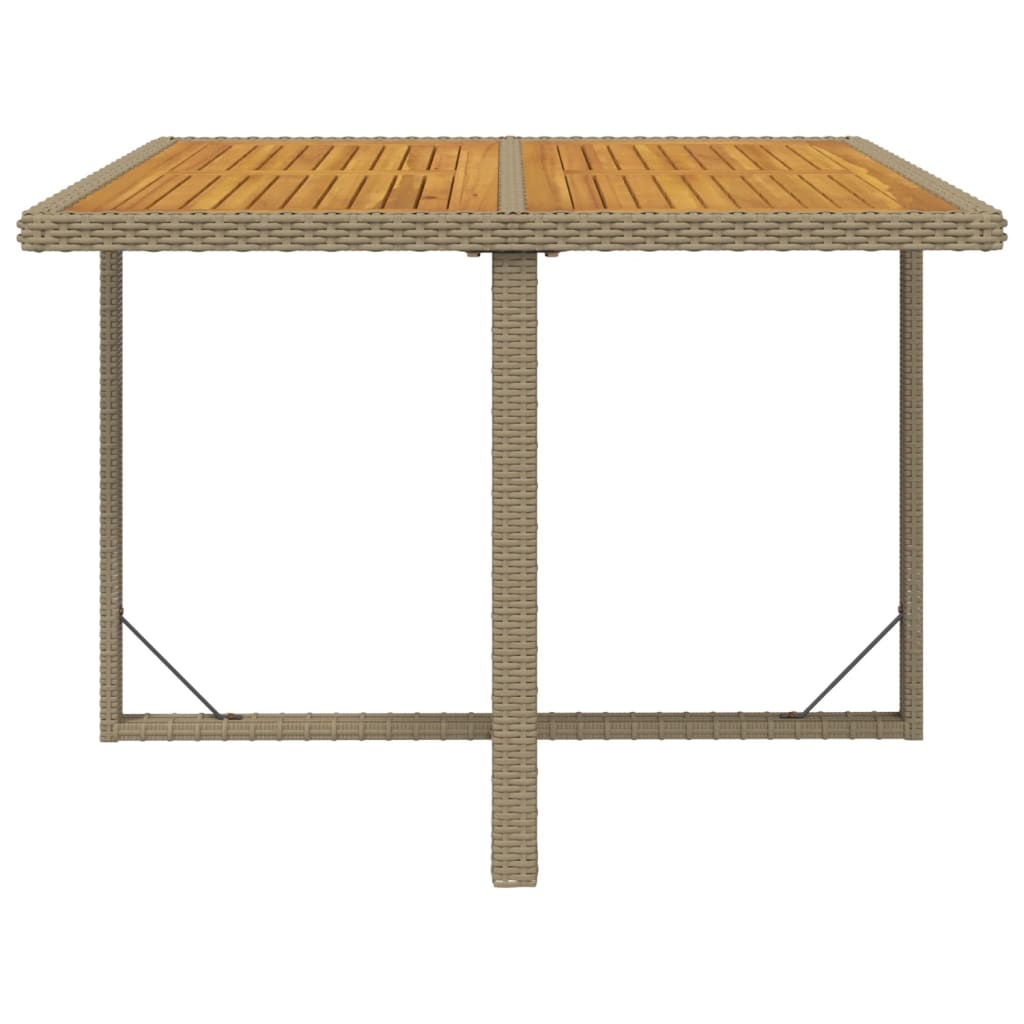 Vrtni stol bež 109 x 107 x 74 cm od poliratana i drva bagrema