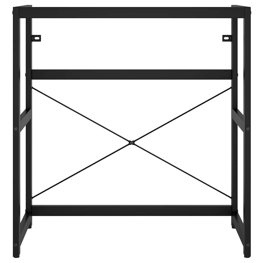 Okvir za kupaonski umivaonik crni 79 x 38 x 83 cm željezni